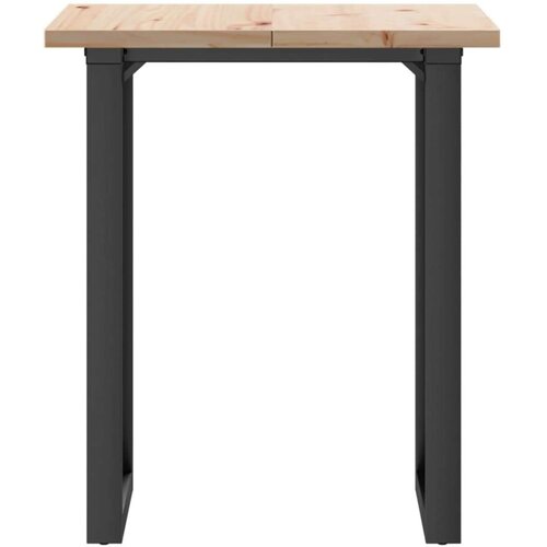  Blagovaonski stol O-oblika 70x70x75 5 cm od borovine i željeza Slike