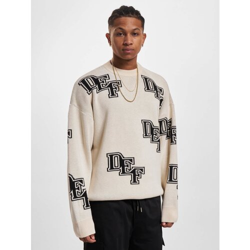 DEF Men's knitted sweater - beige Cene