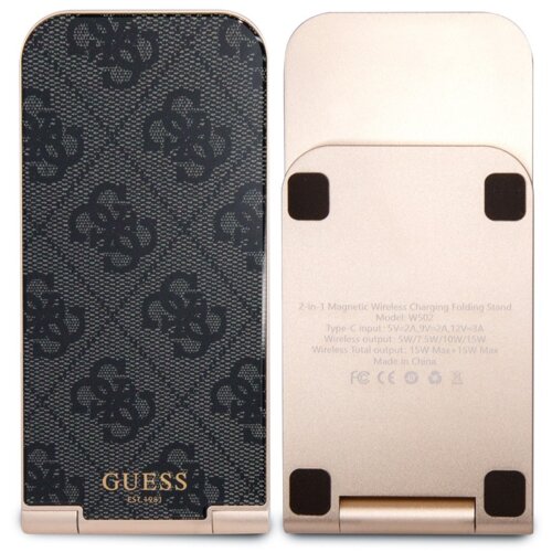 Guess brezžična polnilna postaja/ namizno stojalo / brezžični polnilec MagSafe QI QC 15W 2v1 - Samsung Galaxy S23 / iPhone 15 Slike