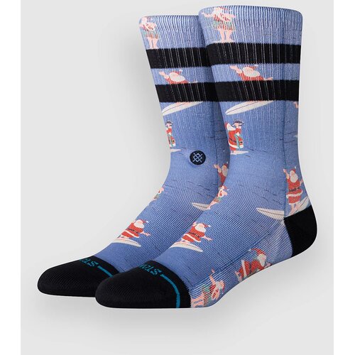 Stance Surfing Santa Crew Socks blue Cene