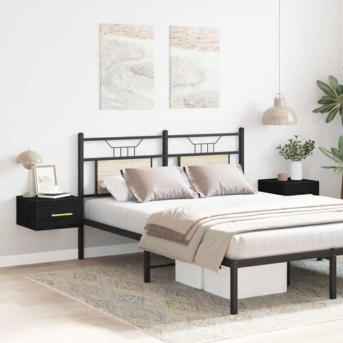  Noćni ormar 2 pcs Crni hrast 35 x 35 x 20 cm Konstruirano drvo Cene