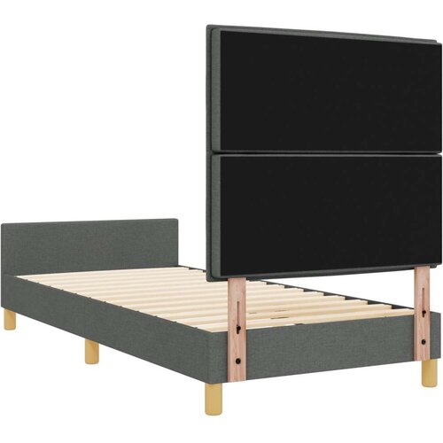 VidaXL Okvir kreveta Tamno siva Konstruirano drvo 90 x 190 cm Izdržljiv Slike
