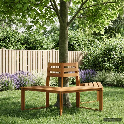 Klupa pod drvetom 160 x 70 x 86 cm Čvrsto drvo akacije Prirodna Cijene
