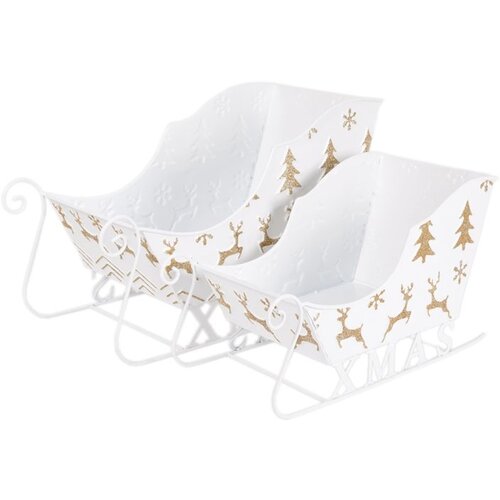  S/2 Dekor sanke, irvasi,bele, metal Slike