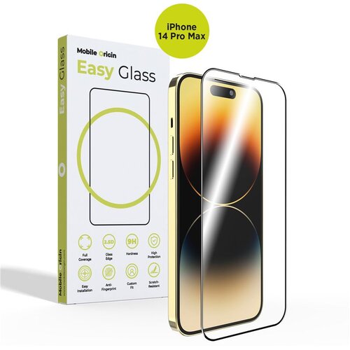 9H PEL&Iacute;CULA DE VIDRO TEMPERADO MOBILE ORIGIN EASYGLASS PARA IPHONE 14 PRO MAX FULL, (5000261048) Cene