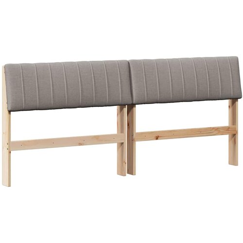 vidaXL Tapecirano vzglavje Taupe 180 cm Masivno borovo les, (5000109509) Cene