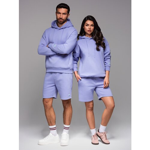 Ombre UNISEX sweatshirt set for couples hoodie + athleisure style shorts Slike