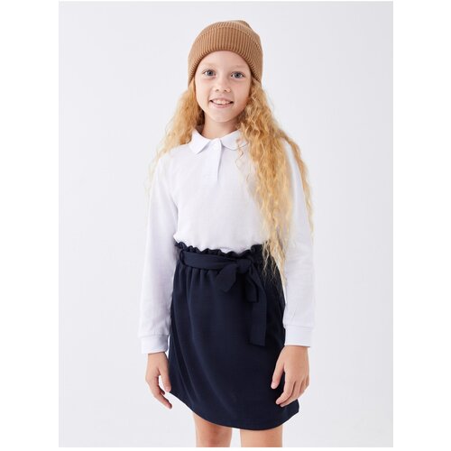 LC Waikiki Polo Neck Basic Long Sleeve Girls&amp;#039; T-Shirt, Pack of 2 Slike
