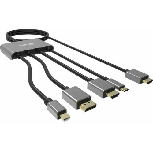 Sandberg Kabl-display HUB All-In-One USB C/DP/m DP/HDMI - HDMI 2m 509-21 Cene