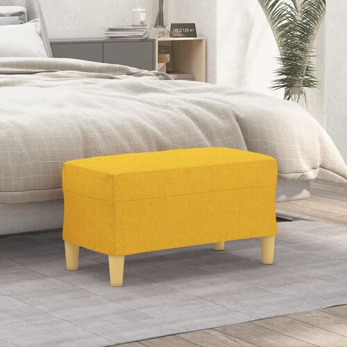 The Living Store Klop svetlo rumena 70x35x41 cm blago - Klop, (21836231) Cene