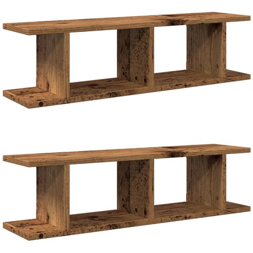 Maison Chic 2 kosi Stenske Police - Viseče police starega lesa 75x18x20 cm inženirski les, (21793290) Slike