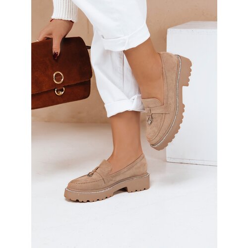 DStreet Mokasyny damskie LOAFELIA khaki Slike