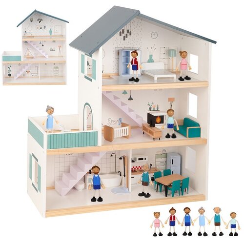 Tooky Toy Tooky velika drvena kućica za lutke + fsc figure Cijene