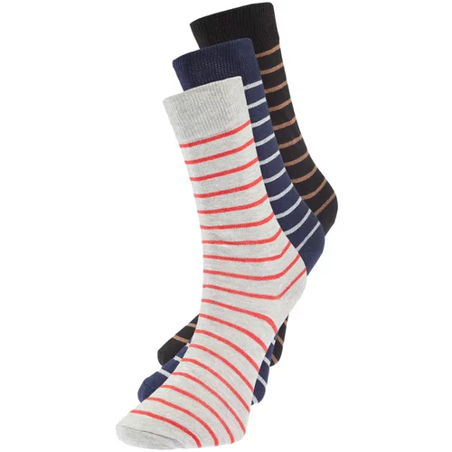 Trendyol Multicolor Men's 3-Pack Striped Cleat Socks