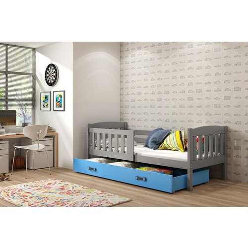 BestBed OTRO�KA POSTELJA KUBUS 190X80 - GRAFIT-Modra Cene