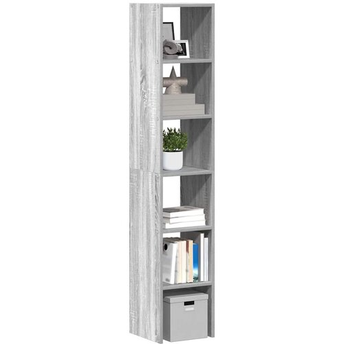 VidaXL Knjižne omare 2 kosa zložljiva siva sonoma 30x30x80 cm inž. les Slike