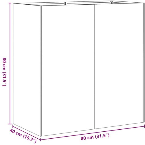  Sadilica maslinastozelena 80x40x80 cm hladno valjani čelik Slike