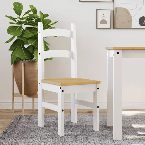 vidaXL Blagovaonske stolice 2 kom bijeli 40x46x99 cm masivne borovine