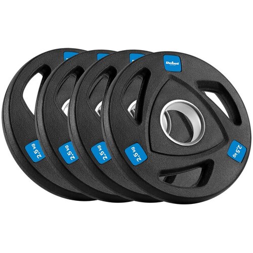 Rebel Active Gumirani olimpijski liveni tegovi RBA-2108, Set 4x2.5 kg / 51mm , Crni Slike