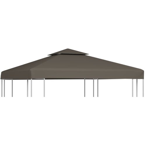 vidaXL Streha za paviljon 2-delna 310 g/m² 3x3 m taupe, (20580616) Cene