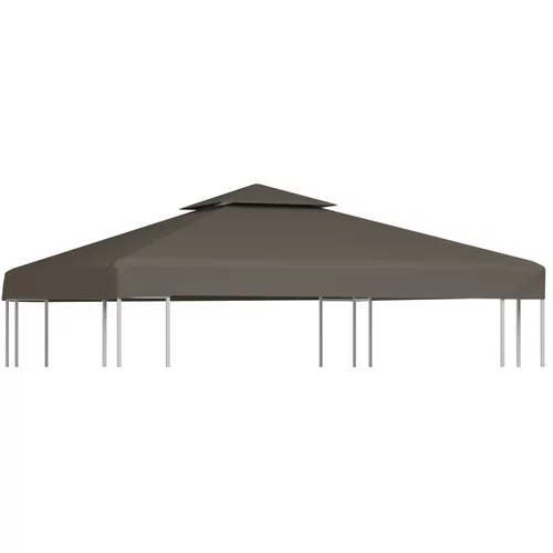 vidaXL Streha za paviljon 2-delna 310 g/m² 3x3 m taupe, (20580616)