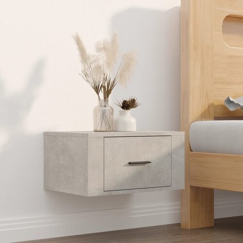 The Living Store Stenska nočna omarica betonsko siva 50x36x25 cm - Stenska Nočna Omarica, (21432634) Slike