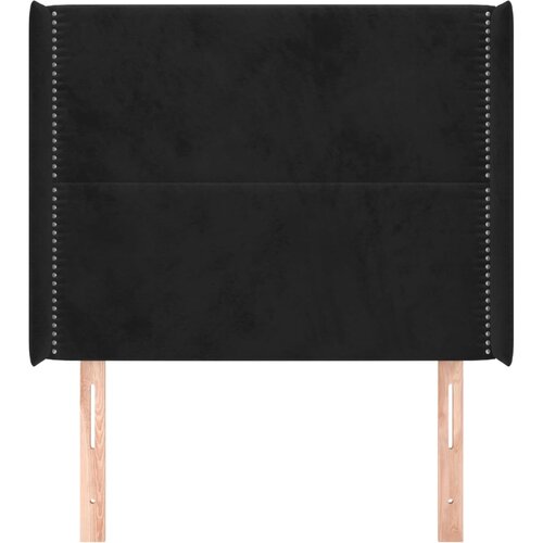  Uzglavlje s u&amp;scaron;ima crno 103x16x118/128 cm bar&amp;scaron;unasto Slike
