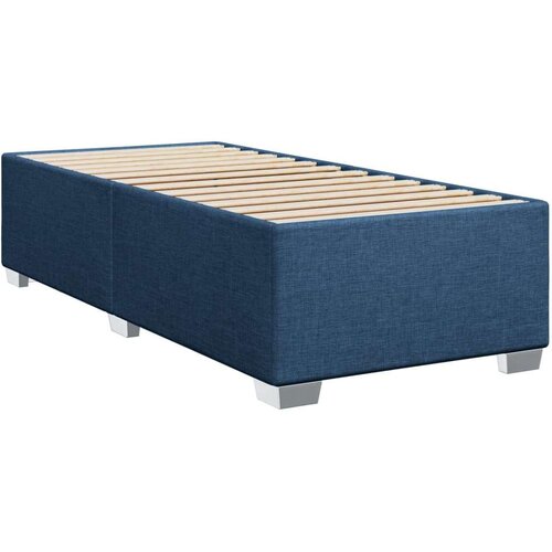 vidaXL Box spring postelja z vzmetnico modra 90x190 cm blago Cene
