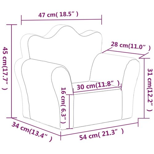 Dječja sofa ružičasta od mekanog pli&amp;scaron;a Slike