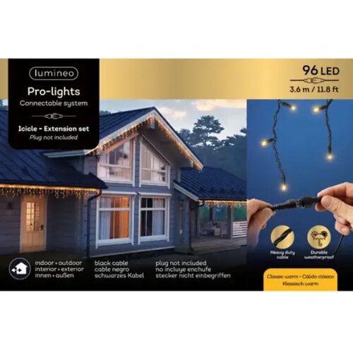 Lumineo Novogodišnja led rasveta 3,6 m toplo žuta 96 l Pro-lights icicle 493714 Cene