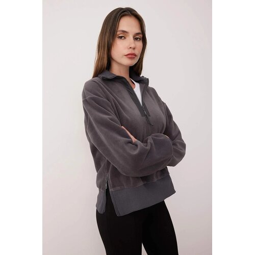 TRENDYOLMILLA ženski duks Twoaw26Sw00026, antracit-siva Slike