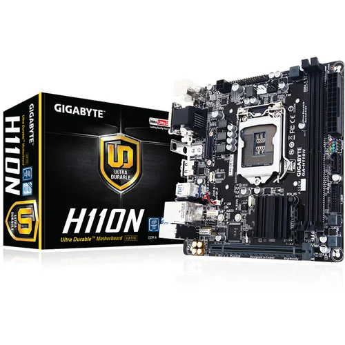 Mb GIGABYTE GA-H110N 1.0 Intel H110;LGA1151 2xDDR4;VGA,DVI,HDMI;mini-ITX