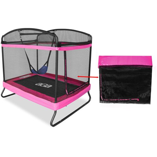 Aga Zaščitna mreža za pravokotno trampolino 122x183 cm Roza, (21550667) Cene