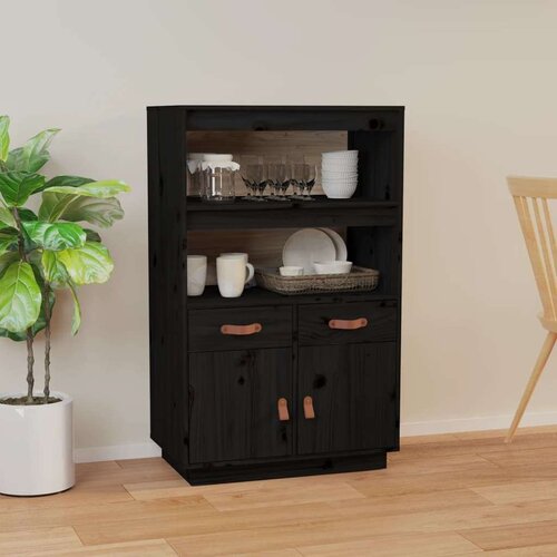  Visoka komoda crni 67 x 40 x 108 5 cm od masivne borovine Cijene