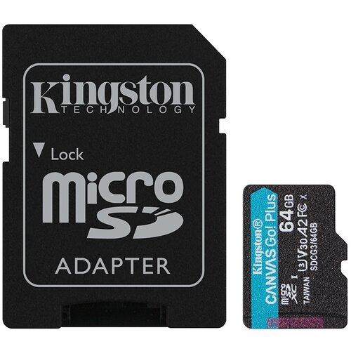  SD card Kingston 64GB CanvasGoPlus r/w 170MB/s/90MB/s with adapter SDCG3/64GB Cijene
