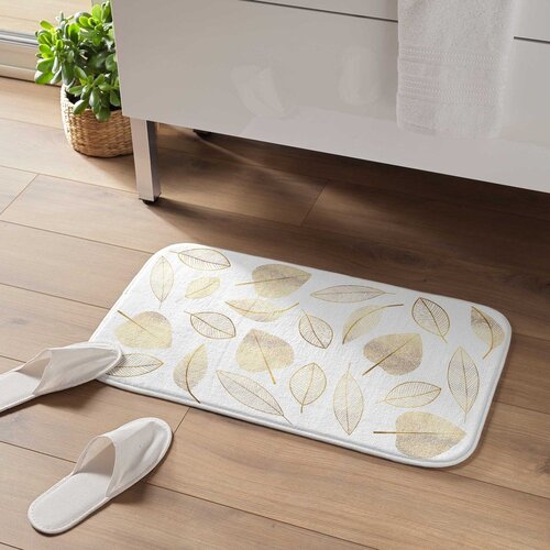 Douceur d int&amp;eacute;rieur Bijela tekstilna kupaonska prostirka 45x75 cm Joya &amp;ndash; Slike