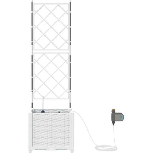  Vrtna saksija Bijeli 40 x 40 x 142 cm Plastika Slike
