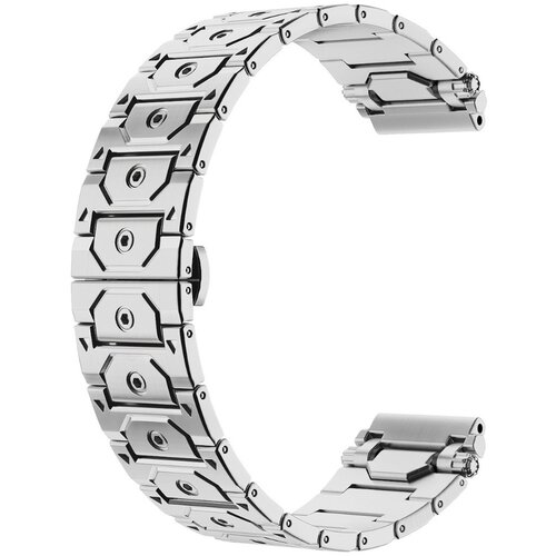 INF združljiv s samsung galaxy Watch7/6 trdni nerjaveče jeklo hex titan silver 20 mm, (5000130024) Cene