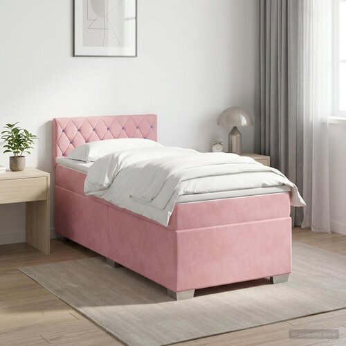  Boxspring krevet s madracem Ružičasta 80 x 200 cm Baršun Cene