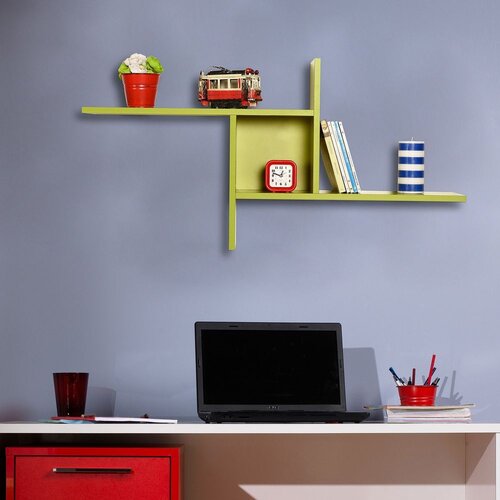Woody Fashion Zidna polica Raf-04-Yy-1, 100x50x18 cm, Zelena Cijene
