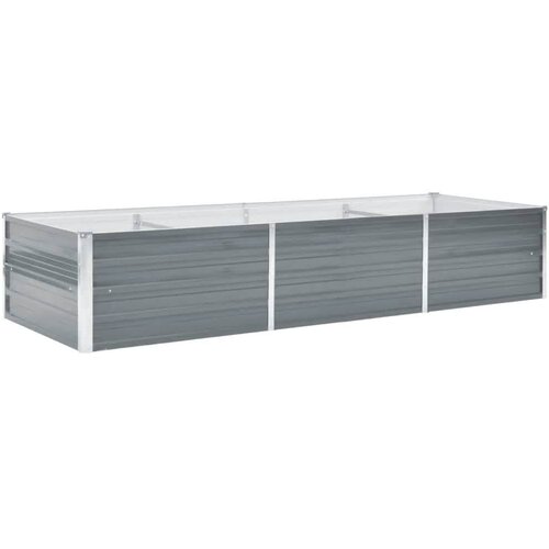  Vrtna sadilica od pocinčanog čelika 240 x 80 x 45 cm siva Slike