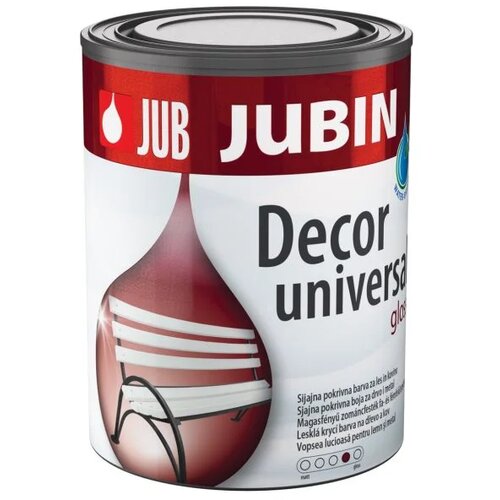 Jubin jub pokrivna boja decor universal matt 1001 0,65 l (dum) Slike