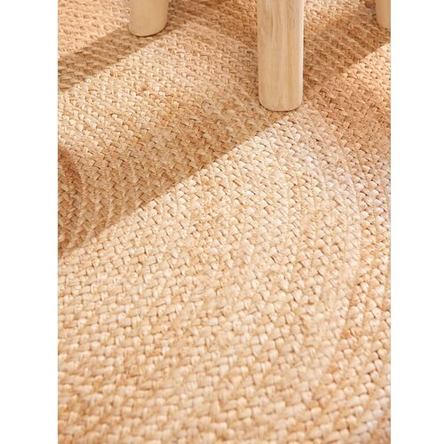 Hanse Home Slonoko&amp;scaron;čena obojestranska/ročno tkana okrogla preproga iz jute &amp;oslash; 100 cm Jutta Ivory &amp;ndash; Slike