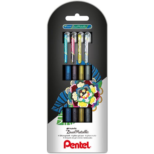 Pentel Hibridni gel roler dvojno pero, etui za 4, (21655323) Slike