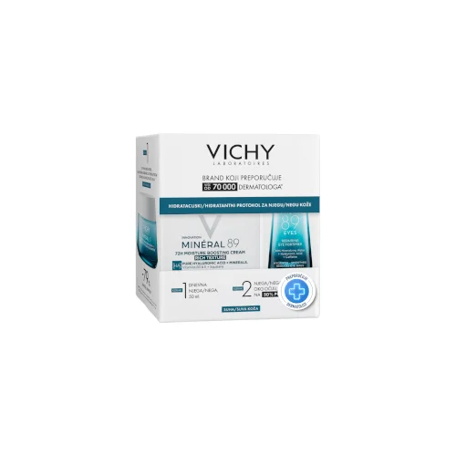 Vichy Set Mineral 89 Bogata krema + Mineral 89 njega za područje oko očiju