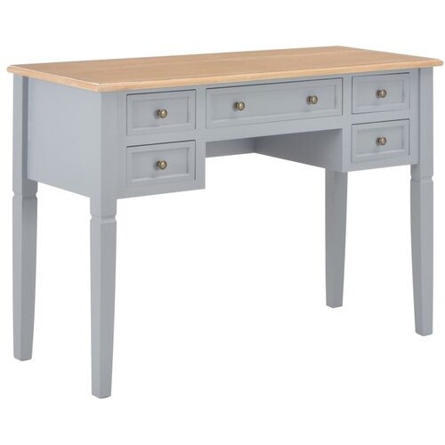  Pisalna miza iz lesa 109,5x45x77,5 cm siva Cene