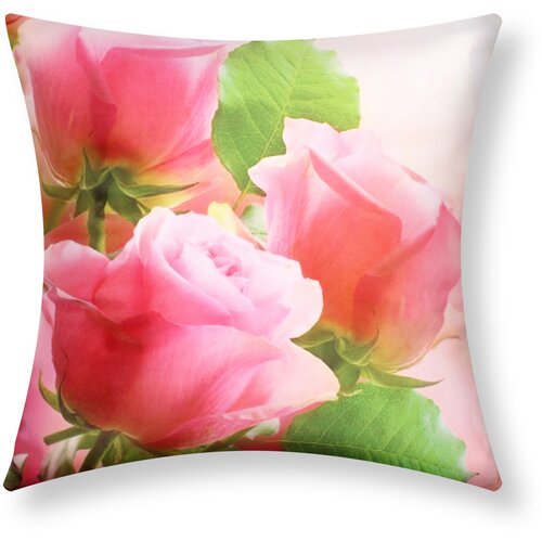 AVIZAR Komplet 2 prevlek za blazino 40x40 cm &Scaron;opek vrtnic Design, Roza, (21747281) Cene