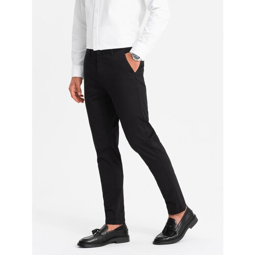 Ombre Men's uniform REGULAR FIT chinos pants - black Cene