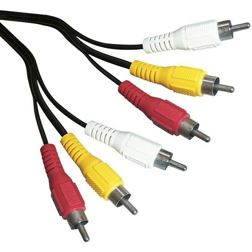 SCHWAIGER Cinch kabel (6 x RCA vtič, 5 m, Črna, rdeča/rumena/bela, Za&scaron;čiten) Cene