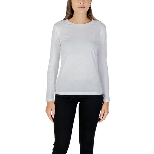 EAX Majice z dolgimi rokavi XW001456 AF10356 Bela Cene